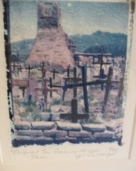 Original Silk-Screened Photo of San Geronimo Mission Taos by Judy McCullough