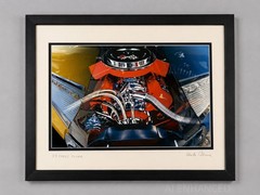 Framed Car Auto Fine Art Photographs Mercedes Jaguar Chevy Charles Abrams Signed