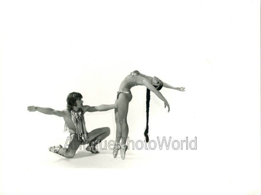 Ballet dancers in exotic costumes vintage art photo