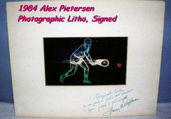 1984 Hand signed Alex Pietersen Photograph In Motion Edition 8/150, Tennis
