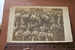 tolles altes Gruppenfoto – Musiker – Gitarren, Lauten, Geige usw.