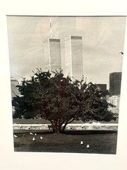 WTC Twin Towers NYC Black & White Photo Print Custom Matted & Framed 19 x 22 #2