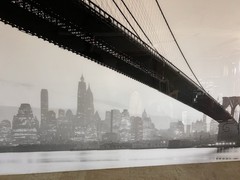 Brooklyn Bridge Plexi-Mount Black And White Photograph 87 X 58 1/2 Inches