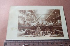 Old photo – group of boys, apprentices??? machine fitter?? 1910-20 ?