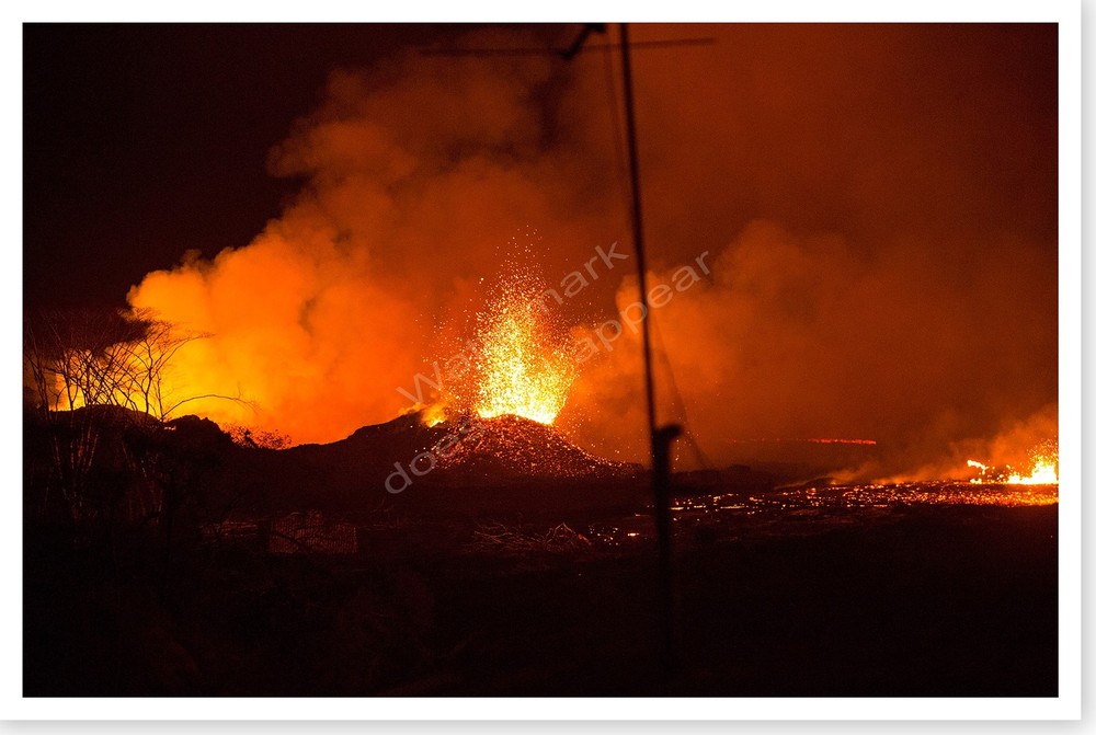 Volcanic Fissure Fountain 2018 Hawaii Kīlauea Volcano Silver Halide Photo
