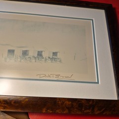 Dick Brown Amish Photo Signed Limited Edition in Walnut Frame Under Glass
