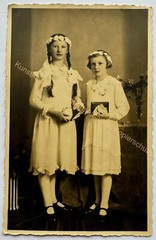 orig. Photo postcard photograph child children around 1930 Krefeld girl communion