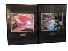 Pair Michael Fatali Cibachrome Southwest Signed Framed Prints