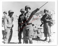 General George S. Patton In Sicily 1943 WWII Silver Halide Photo