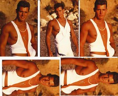 Original 1980s TORY JEFFREY 20 3.5×5 inch male model PLUS modeling card gay int