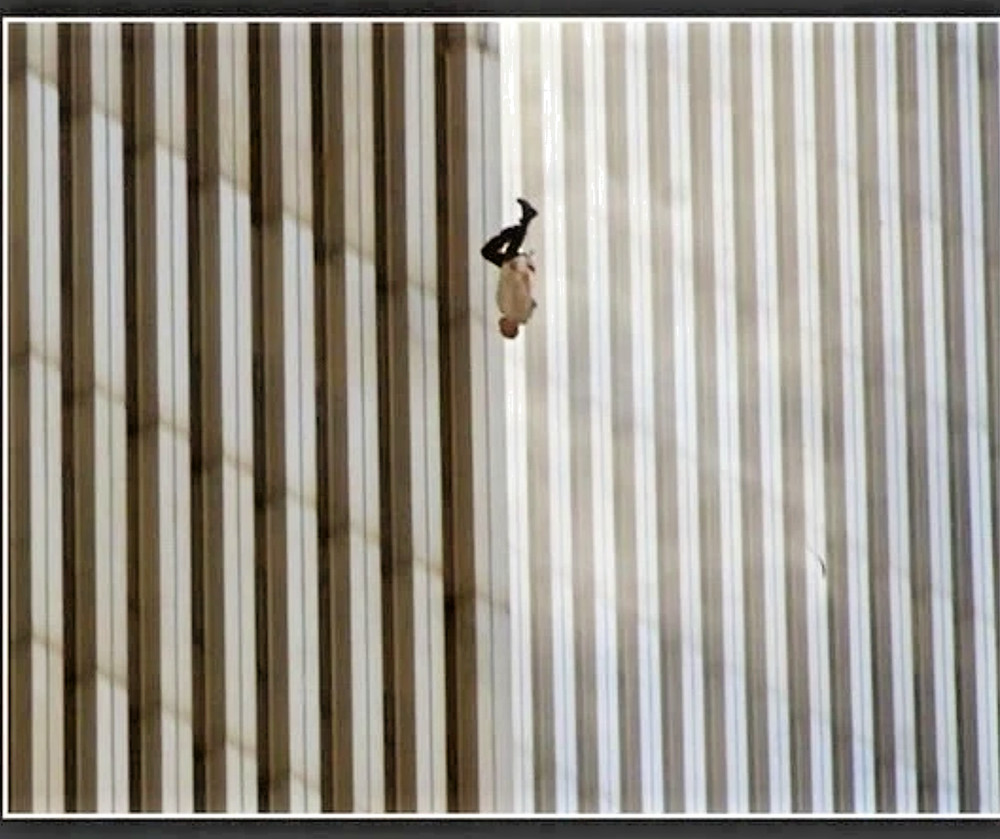Unknown 911 victim jumping off one off the Towers