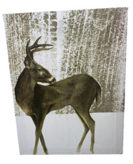 Deer In Snow Forest Print Art Picture Farmhouse Decor New Animal