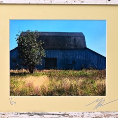 MICHAEL RAY Original Vintage Signed Long Island Landscape Barn Photograph Print