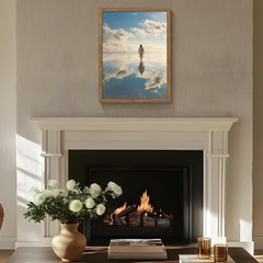 Framed Jesus Walking on Water Canvas Wall Art Jesus Pictures 12×16 Inch | Chr…