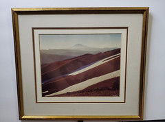 Vintage Matted and Signed Photograph Lee Mann Mountain Scene 15.5 x 13