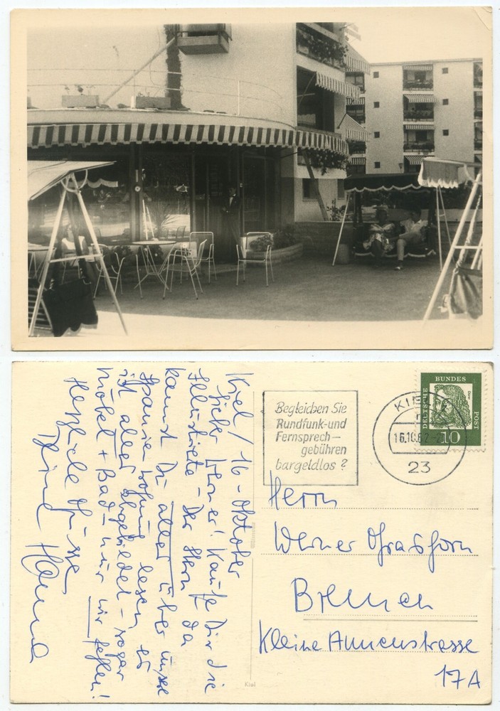 39903 – Spanish Hotel/Restaurant Terrace (?) Photo as Postcard, 10/16/1982