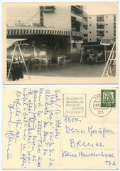 39903 – Spanish Hotel/Restaurant Terrace (?) Photo as Postcard, 10/16/1982