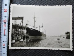 HERITAGE priv. Photo of old time! Ship steamer general cargo ship ANNENKERK in port