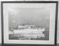 LARGE Vtg 1950s 60s Power Yacht Photograph Richardson Boat Cheaspeake Bay