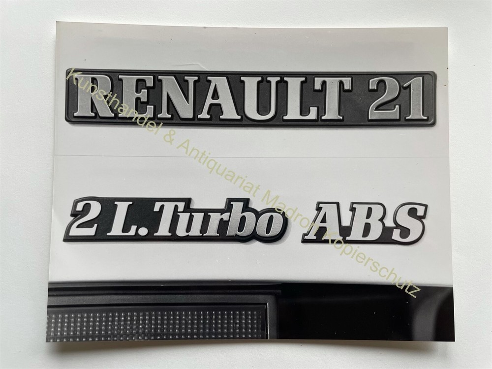 orig. Large press photo sales photo car Renault 21 2L. Turbo 21×16.5cm