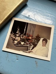 Polaroid Photo of women in hospital taking her last moments to think about life