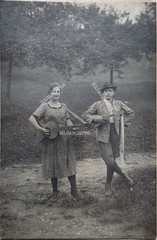 Postcard Postcard Photo Woman Man Musician F22