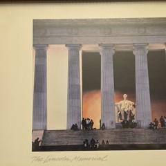 Matted & Framed Color Landscape Photograph The Lincoln Memorial, Washington DC