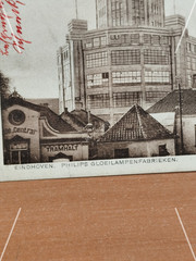 Postcard postcard Eindhoven Philips factory 1930 sent to Stuttgart MF2
