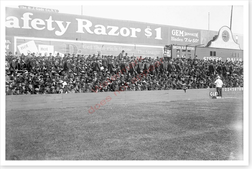 Baseball 1920 World Series Left Field Bleachers Ebbets Field Silver Halide Photo