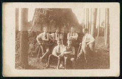 12x Real Photo Postcard Portrait People Groups in Forest and Nature 1910-1920s