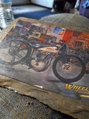 Harley-Davidson Wheels Through Time Motorcycle Art Slate PICTURE Art Rare Nice