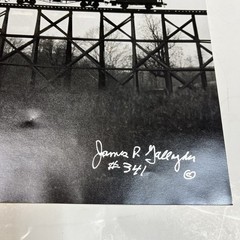 Original JAMES P GALLAGHER Gross Trestle Railroad Gelatin Photo Signed 11×14