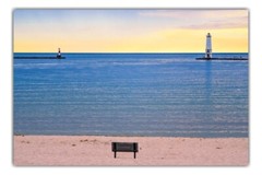Frankfort Michigan Lighthouse Beach Sunset – Lake Michigan Photography Prints