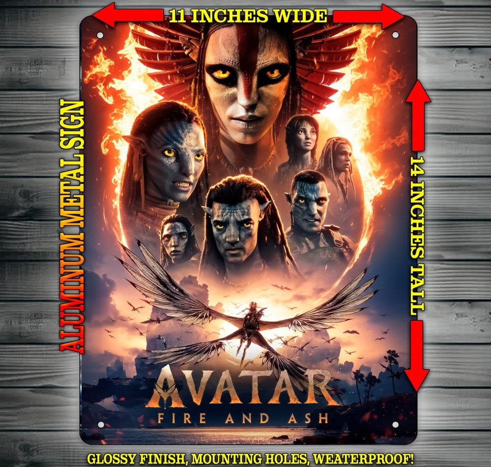 Avatar Fire and Ice Movie Metal Sign Wall Art 11″ x 14″