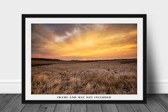 Great Plains Photography Print – Picture of Sunrise Over Prairie in Montana