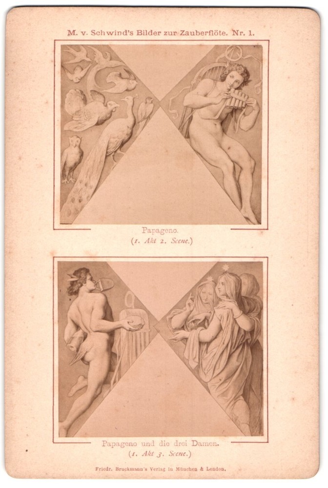 12 Photographs Fried. Bruckmann, view of Vienna, pictures of the Magic Flute in the Lo