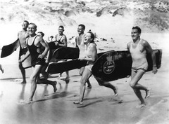 Surfs Up Vintage Art Print Poster For Glass Frame Black White long Boards