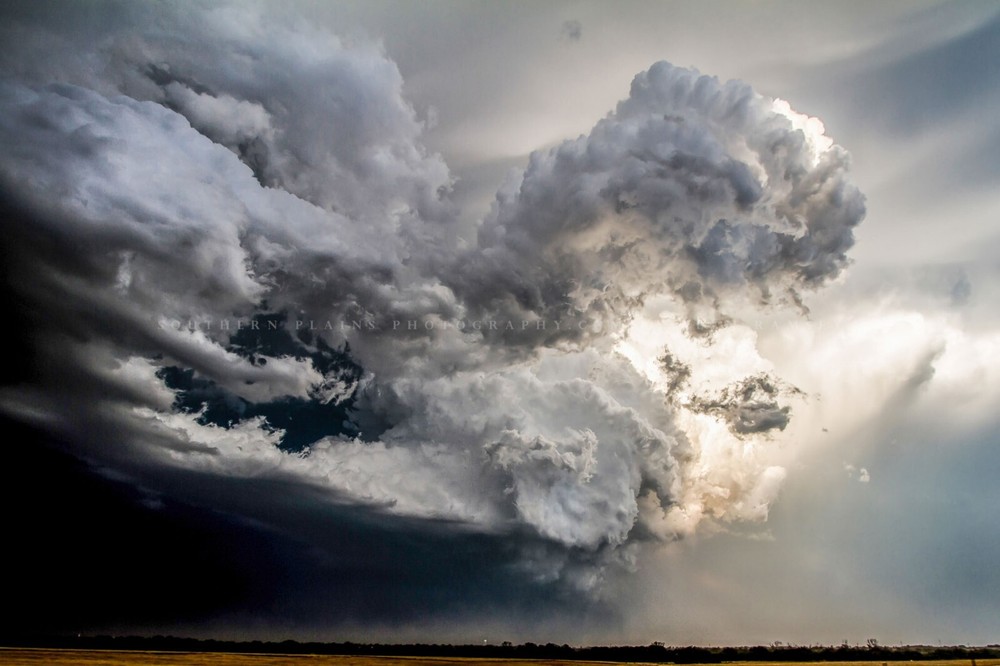 Thunderstorm Photography Print – Picture of Storm Clouds Over Plains in Oklahoma