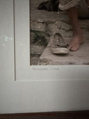 A signed photographic portrait of a man in Trinidad, Cuba. By David Simchock