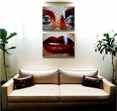 2 Large Photographs framed by Slabs of Acrylic Shown at L.A.’s Lab Gallery
