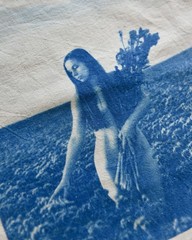 Handmade Cyanotype Tote Bag – Original Artwork – Nude Photography – Fine Art