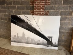 Brooklyn Bridge Plexi-Mount Black And White Photograph 87 X 58 1/2 Inches