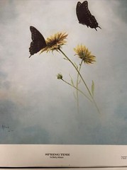 2 prints by betty allison thinking of you and spring time 12”x10”