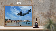 Airport Beach With Military Plane High Resolution Image, In Many Formats, TV Art