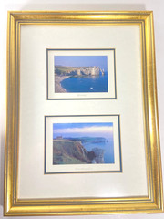 Photo Color Prints Framed & Mounted Normandy & Etretat France Glass 11×14″