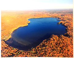 Lake Laura, Star Lake/Sayner Vilas Co., Wisconsin Overhead Photo. Frame Optional