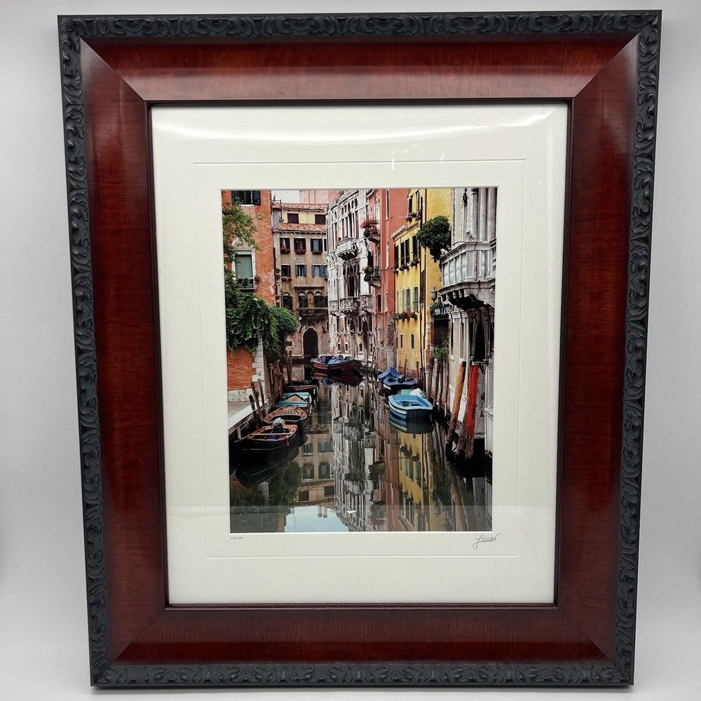 Luciano “Venice Canal Scene” Burano Italy Signed Limited Edition Photo 637/750