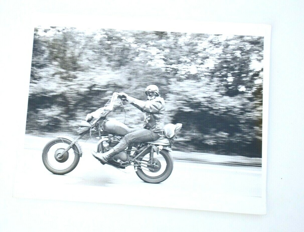 Janine Gordon B/W Photograph Biker Motorcycle Skull Harley Silver Gelatin Art