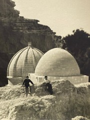 Large Photo Print Signed Black & White 1952 Two Domes Landscape