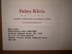 Mark Laita Bikers/Altar Boys signed archival pigment print
